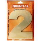 Algarismo 2 Numeral 125mm Ouro Escovado 200-2