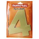 Algarismo 4 Numeral 125mm Ouro Escovado 200-4