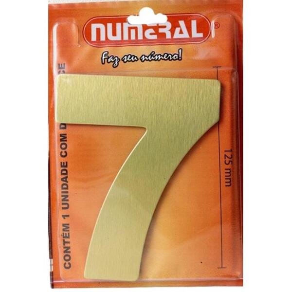 Algarismo 7 Numeral 125mm Ouro Escovado 200-7