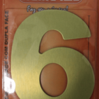 Algarismo 7 Numeral 125mm Ouro Escovado 200-7