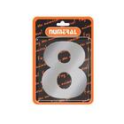 Algarismo 8 Numeral 125mm Aço Escovado 400-8