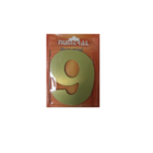 Algarismo 9 Numeral 125mm Ouro Escovado 200-9