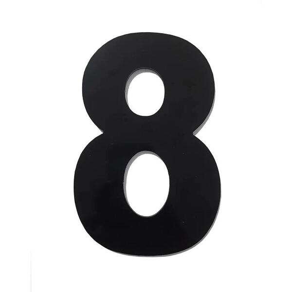 Algarismo Grande 8 Numeral 185mm Preto 685-8