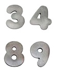 Algarismos De 0 A 9 Em Alumínio Polido Médio 19cm