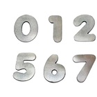 Algarismos De 0 A 9 Em Alumínio Polido Médio 19cm