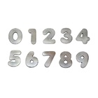 Algarismos De 0 A 9 Em Alumínio Polido Pequeno 14cm
