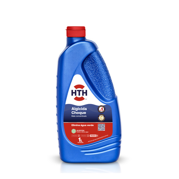 Algicida 1L HTH Choque Solução Água Verde