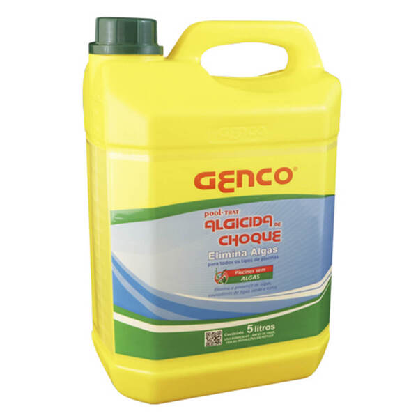Algicida Choque 5l - Elimina Algas Piscina Verde - Genco