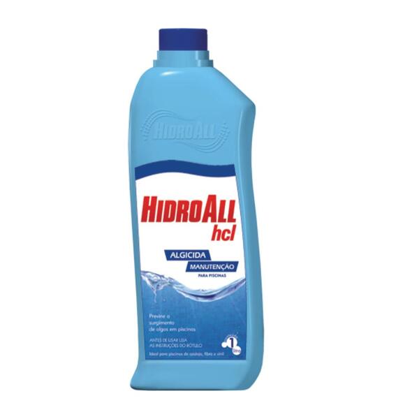 Algicida Manutenção Para Piscina Hcl 1 Lt - Hidroall