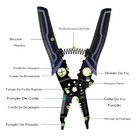 Alicate Ajustavel Corta Desencapa Aperta Fio Cabo Eletricista