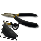 Alicate Bico Longo Reto 4,5" Mola Meia Cana Niquelado Aço Car