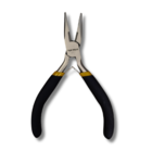 Alicate Bico Longo Reto 4,5" Mola Meia Cana Niquelado Aço Car