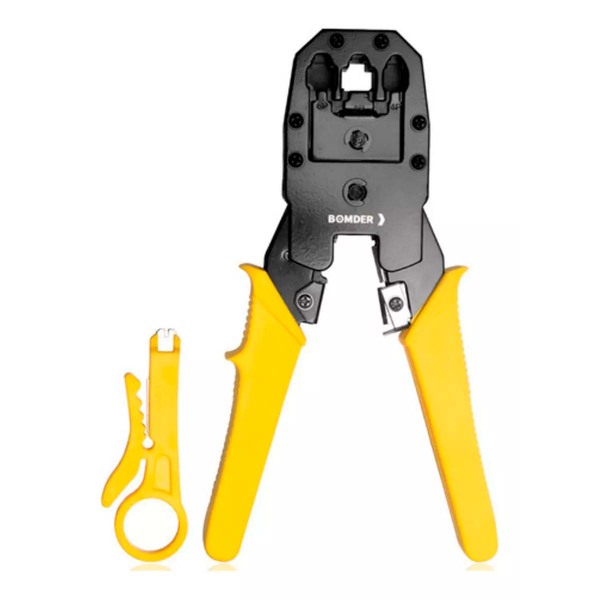 Alicate Crimpador Cabo De Rede Rj45/rj11/rj12 Bonder Bom-1703