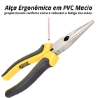 Alicate De Bico 6" Meia Cana Profissional Cabo Emborrachado +