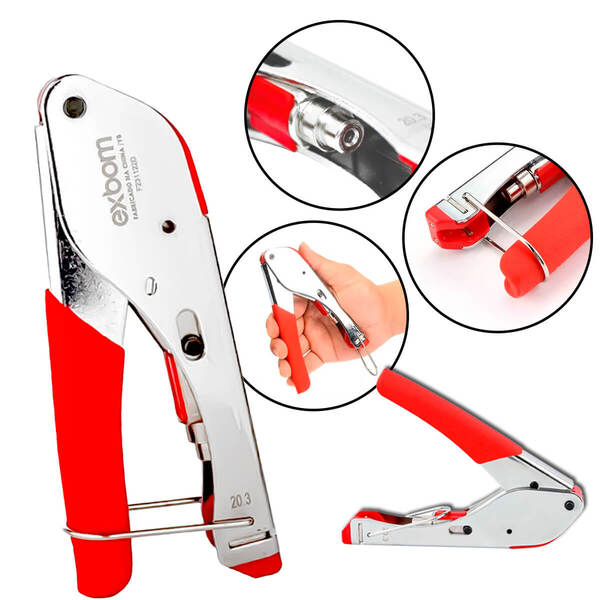 Alicate De Compressão Para Conectores Rg59 Rg6 Tv Cabo E Ante