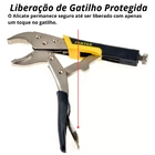 Alicate De Pressão 10" Boca Mordente Curvo Cabo Emborrachado