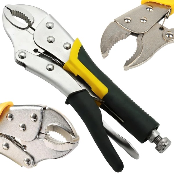 Alicate De Pressão 10" Boca Mordente Curvo Cabo Emborrachado