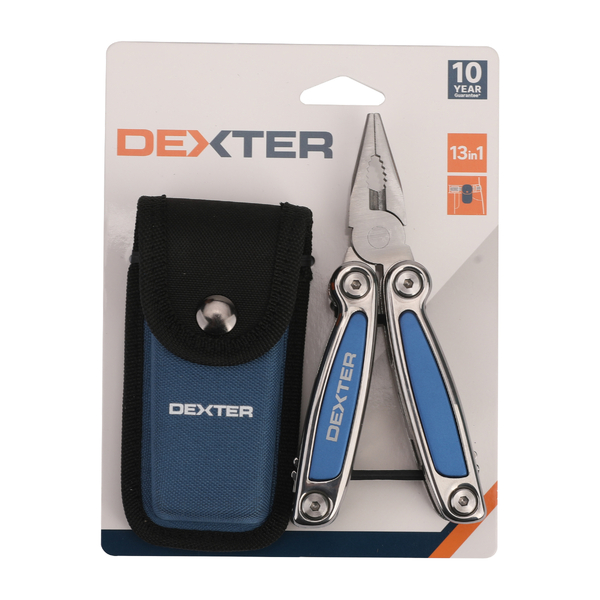 Alicate Dobrável Multifuncional 13 em 1 Aço Inoxidável Dexter