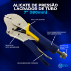 Alicate Lacradora De Tubos De Cobre E Alumínio 7' (180mm)