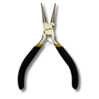 Alicate Mini Bico Redondo Ponta Fino 4,5" Mola Niquelado Aço