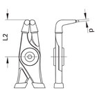 Alicate Para Anéis Internos Pontas Curvas 90º Gedore 40-100