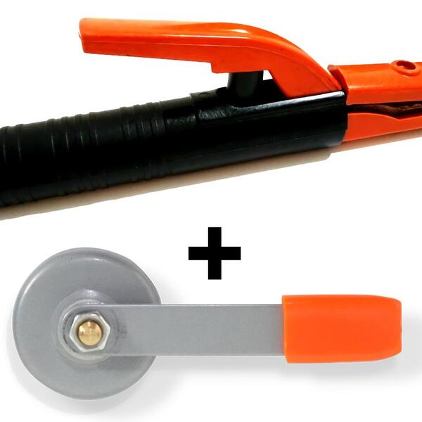 Alicate Porta Eletrodo Solda 500a + Garra Negativa Magnética