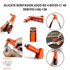 Alicate Rebitador Jogo 4 Bicos C/ 40 Rebites Lwj-128 Luatek