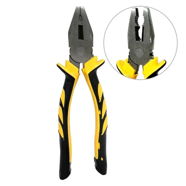 Alicate Universal 8'' Cabo Emborrachado Amarelo / Preto Pro