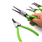 Alicates Trava Para Anéis Interno E Externo Kit 4 Peças Aço C