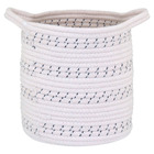 Allegra Cesta 23x21x21cm Tecido Branco