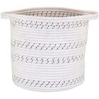 Allegra Cesta Decorativa Organizadora Cachepô Tecido Branco 3