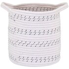 Allegra Cesta Decorativa Organizadora Cachepô Tecido Branco 3
