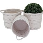 Allegra Cesta Decorativa Organizadora Cachepô Tecido Branco 3