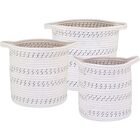 Allegra Cesta Decorativa Organizadora Cachepô Tecido Branco 3