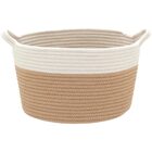 Allegra Cesta Decorativa Organizadora Cachepô Tecido Branco 3