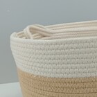 Allegra Cesta Decorativa Organizadora Cachepô Tecido Branco 3