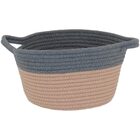 Allegra Cesta Decorativa Organizadora Cachepô Tecido Cinza 3