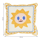 Almofada 43 x 43 cm estampada com vivo