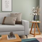 Almofada 50x50cm Em Linho Leme Alves Pereira Cinza/marrom