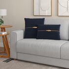 Almofada 50x50cm Em Linho Texas Alves Pereira Azul Marinho