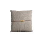 Almofada 50x50cm Em Linho Texas Alves Pereira Cinza/marrom