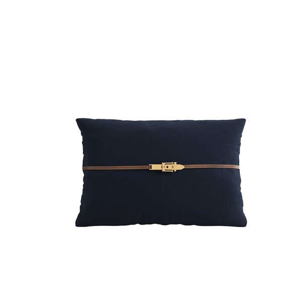 Almofada 55x35cm Em Linho Texas Alves Pereira Azul Marinho