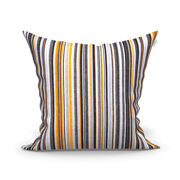 Almofada 60cm X 60cm Com Refil De Silicone Grande Preta Listr