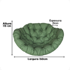 Almofada  Confortável Futon Para Balanço Ninho  - Lisato Oliva
