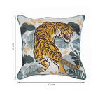 Almofada  Tropical Cordone Tigre Verde 43x43cm