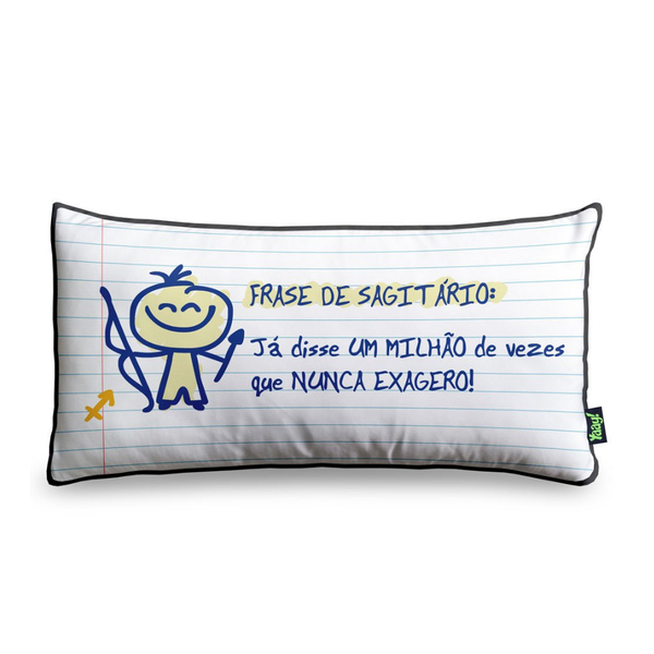 Almofada A Frase Do Signo De Sagitario E 36 X 18 Cm Leroy Merlin