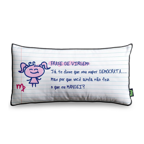Almofada A Frase Do Signo De Virgem E 36 X 18 Cm Leroy Merlin