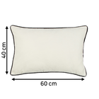 Almofada Retangular Alaro Poliéster Bege 40x60cm Inspirare