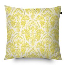 Almofada Algodão Estampada Damask 40x40cm Amarela - Capa Com