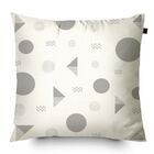 Almofada Algodão Estampada Desenhos 40x40cm Cinza - Capa Com